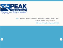 Tablet Screenshot of peakptcupertino.com